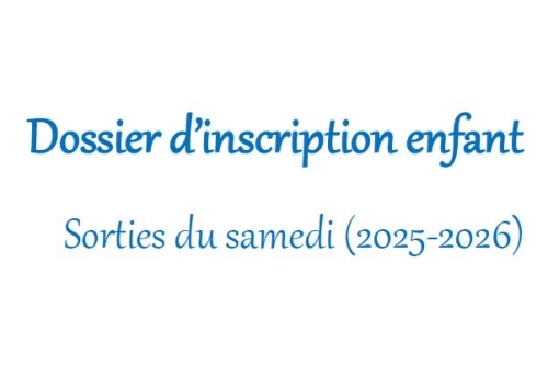 Le dossier d'inscription est disponible