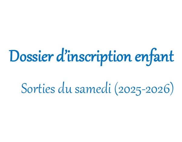 Le dossier d'inscription est disponible